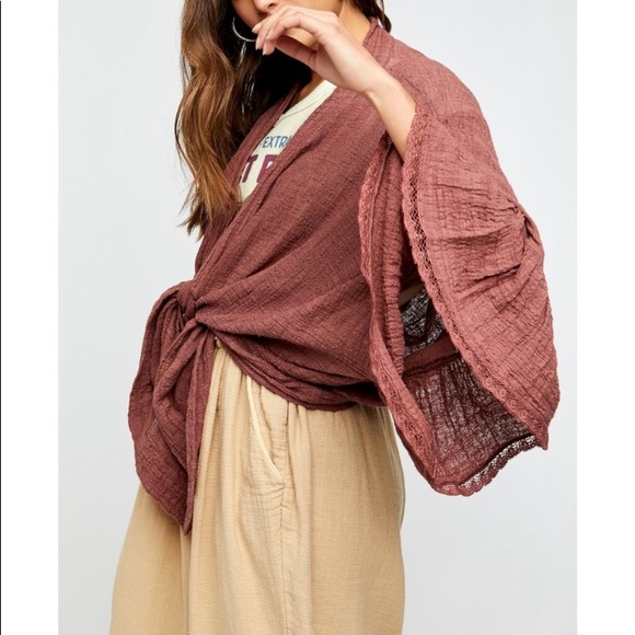 Free People Rosewood Poppy Kimono - Picture 5 of 16